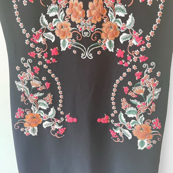 NEW! DEX  Mini Embroidered Cap Sleeve Black Dress, Size S - Picture 7 of 13